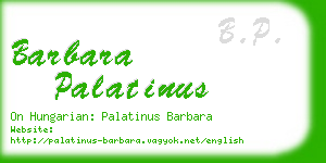 barbara palatinus business card